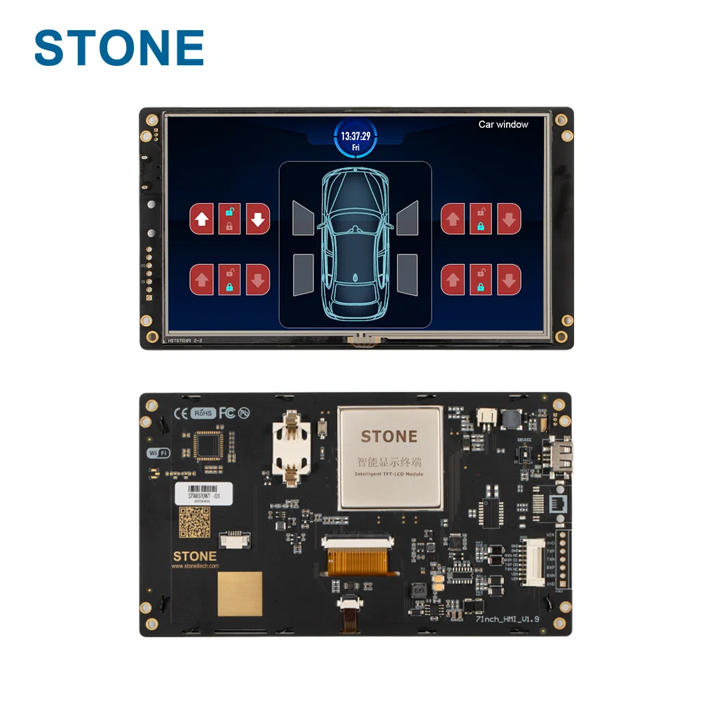 STONE 7 inch Industrial Display LCD Touch Screen with UART Port + Software for Industrial Control