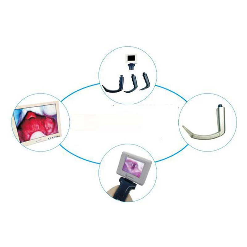 Intubation Equipment Electronic fiber Flexible Veterinary Video Larygoscopes