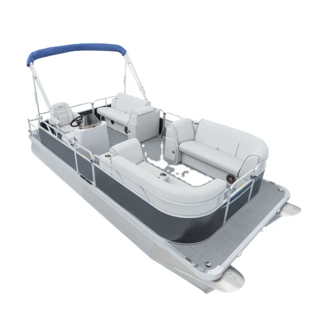 China Suppliers 7.3m 24ft aluminum pontoon fishing boat for Sale