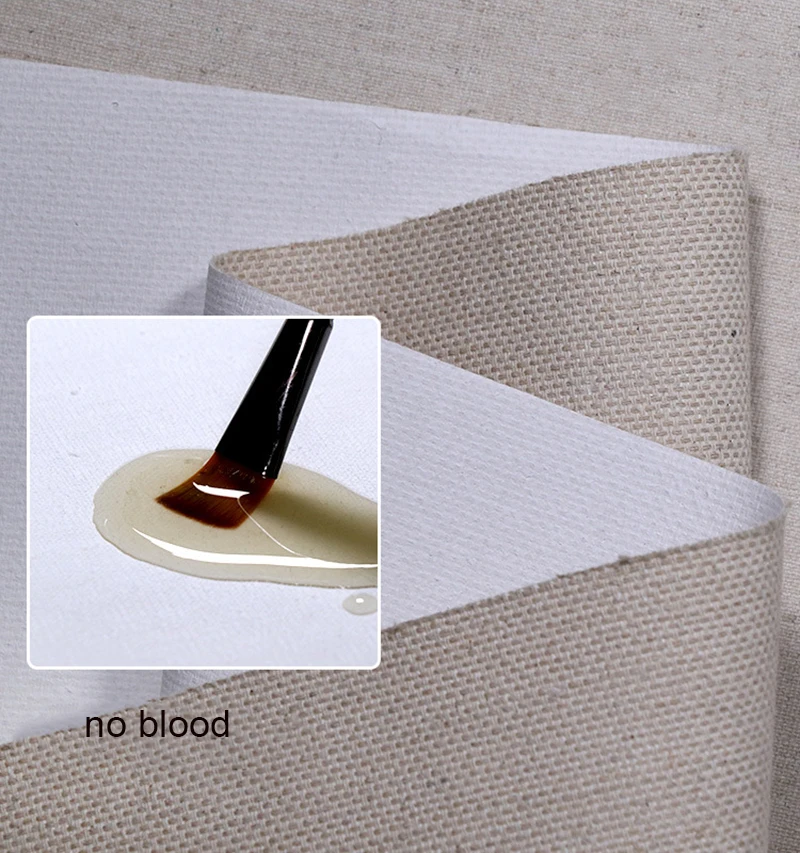 Bview Art Triple Primed Gesso Acid Free Linen Unstretched Canvas Roll