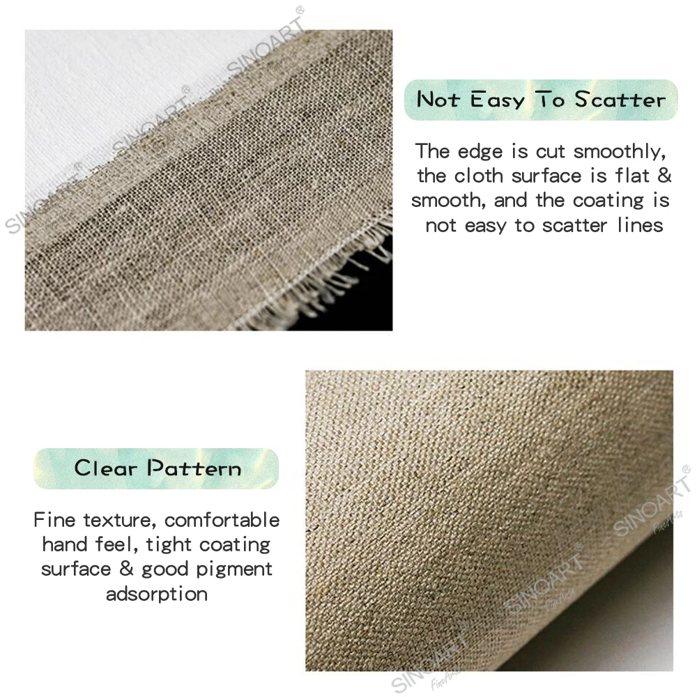 SINOART 10M canvas roll linen High quality Canvas rolls linen for painting wide