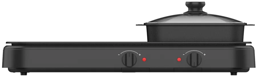 2 in 1 electric hot pot grill multi cooker grill HY-6316 for sale