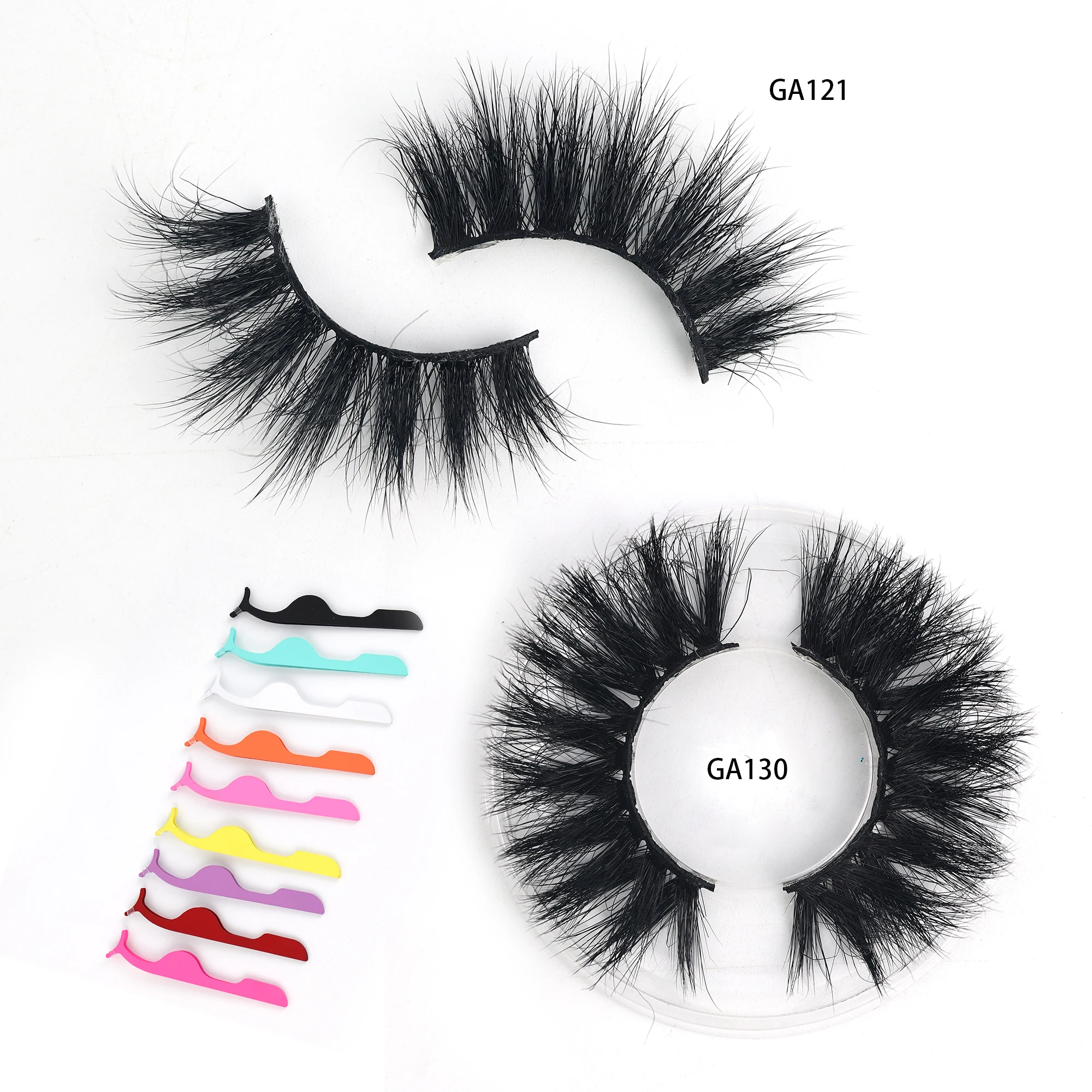 Glueless 8-18mm fibre lashes with customized packaging 3d lashes private label faux false mink eyelash