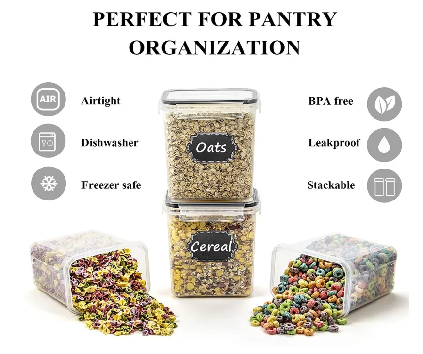 Cover Fridge Storage Box Organizer Kitchen Multilayer Plastic Bin Box Rectangular Silicone Pantry Food Storage Container Set