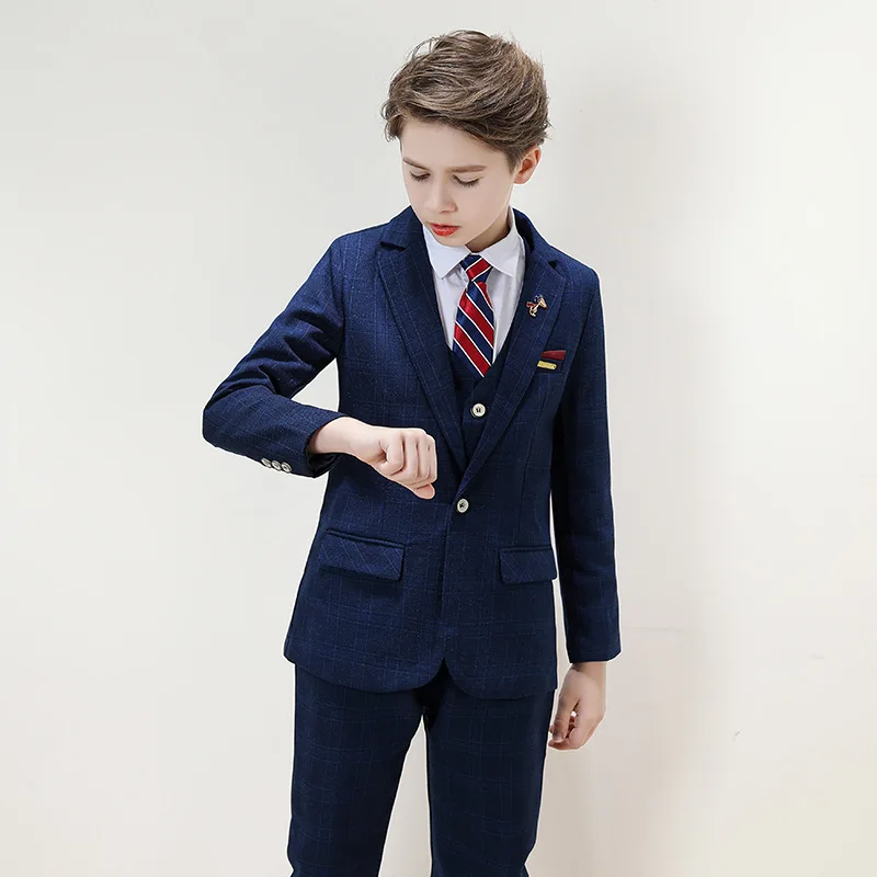  CS5078 Children suit business wear Blazer three pieces Jacket & Vest pants Tailor Made Fit