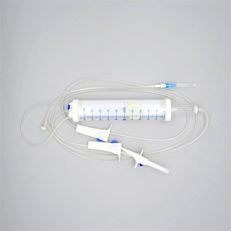 
3 way iv infusion set with needle luer lock 