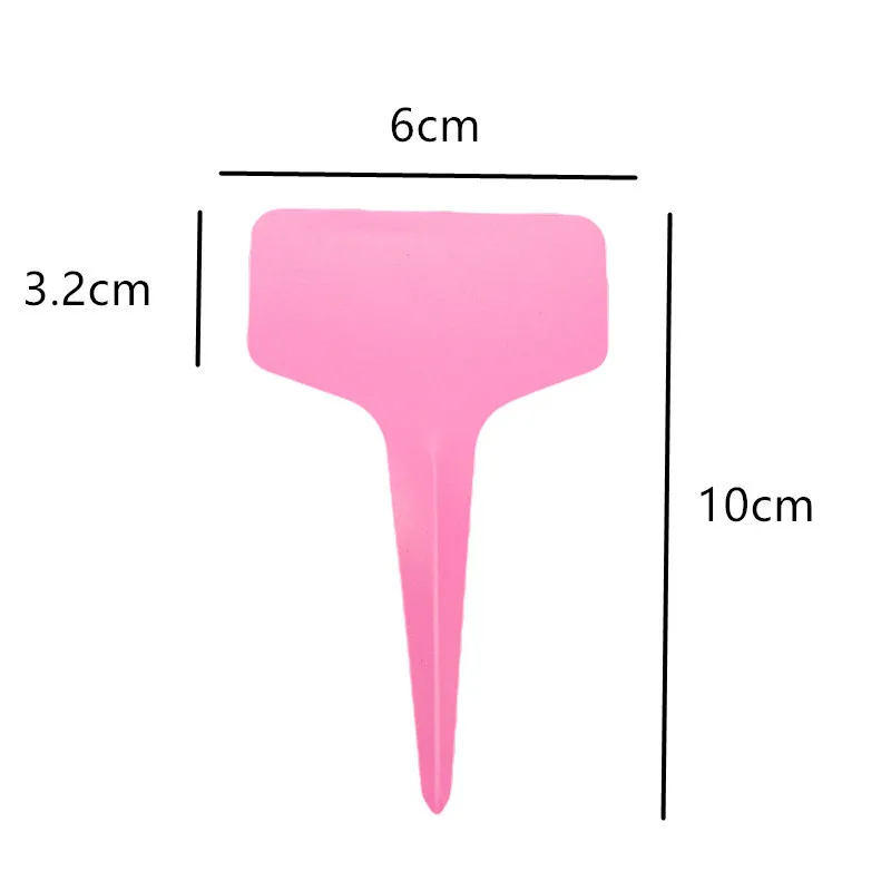 Cheap PVC short plant labels T shape design plastic label tag for garden