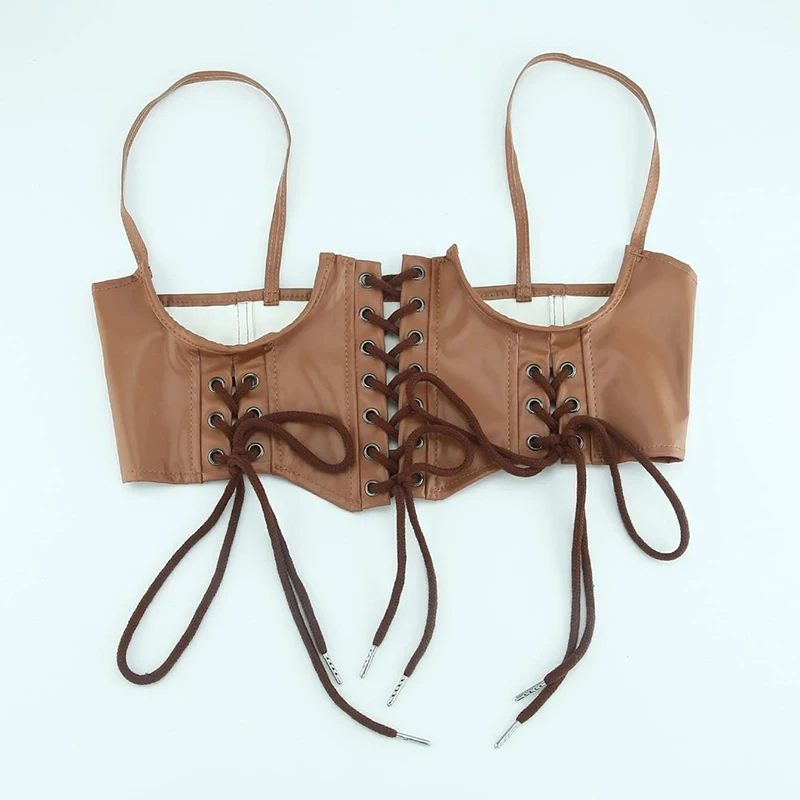 European and American Popular Lace Up Corset Belt PU Leather Ladies Wide Waist Belt Slimming Body Belts For Women