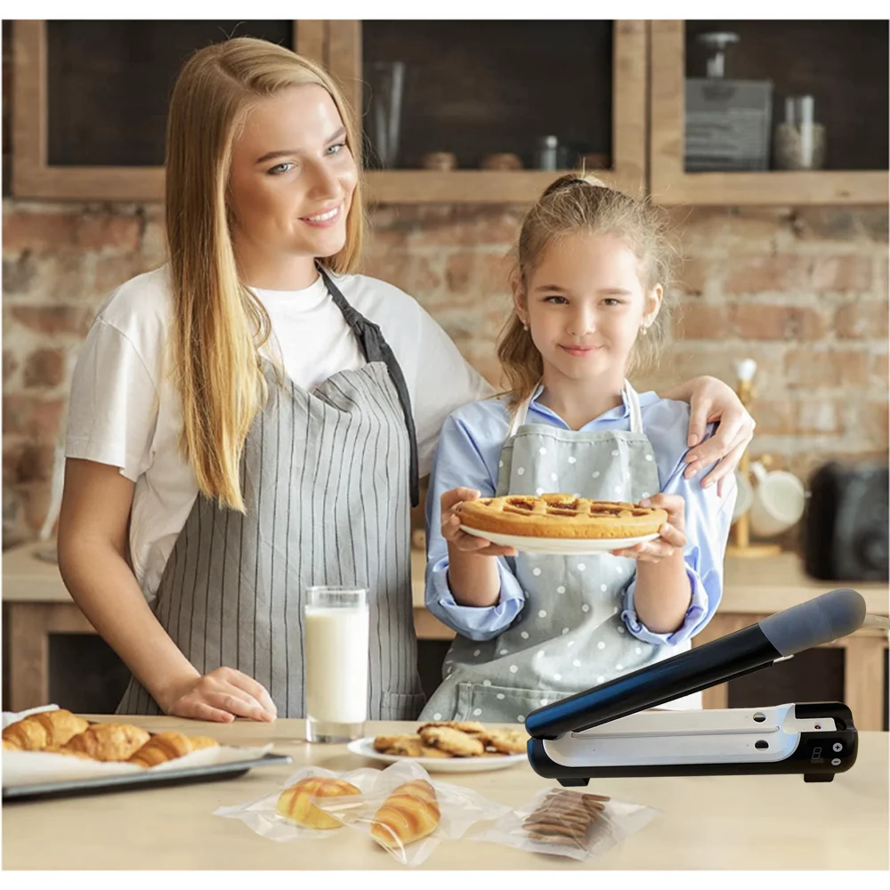 Long Household Mini Table Vaccum Packing Machines Automatic Vacuum Food Sealer For Food Storage Overheating Protection