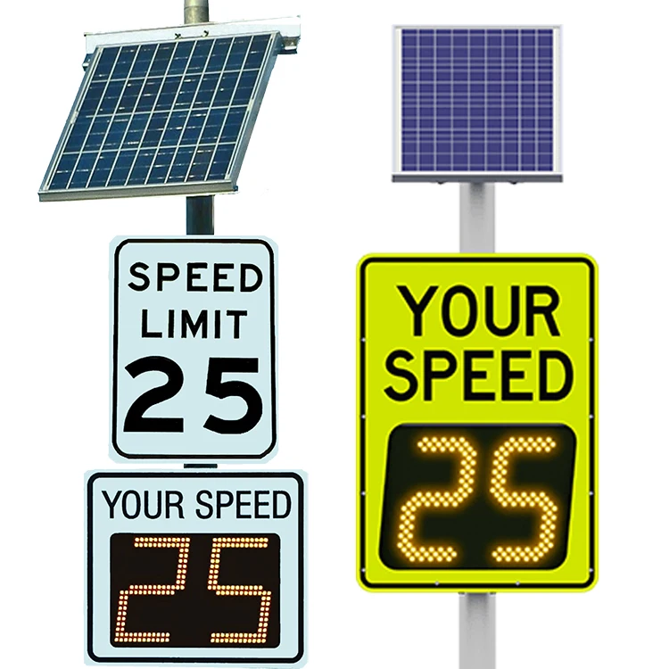 Custom Digital Rader Speed Detective radar Sign Solar Powered Limit Board Led Display Factory Price for Sale