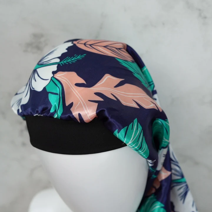 long braid kids mommy and me baby bonnet custom logo en designer silk satin hair bonnet sleep cap women and satin hair wraps