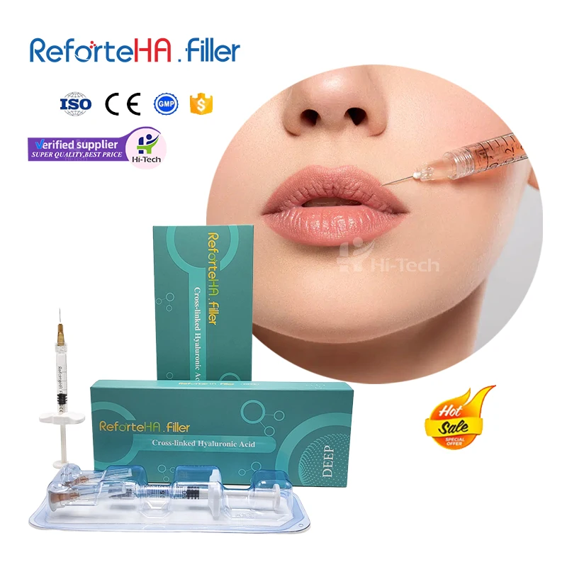 ReforteHA Best Selling Monophasic Hyaluronate Gel 2ml Dermal Fillers Hyaluronic Acid Injections for Lip Filler Face Injection