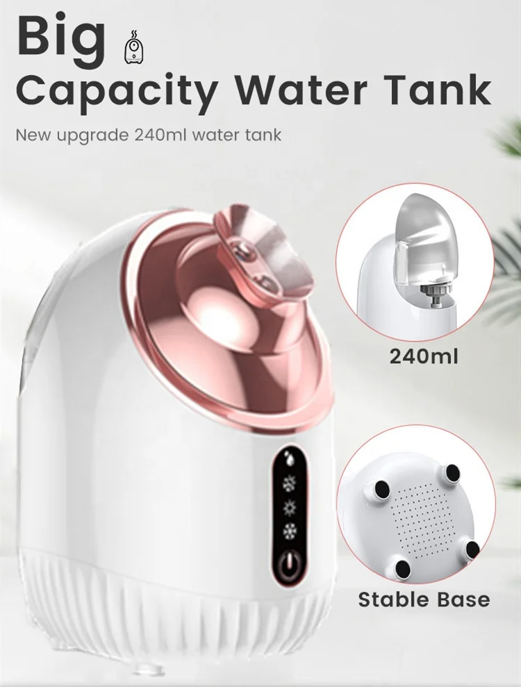 Private label hot cold facial sauna steam nano mist sprayer for skin face at home professional humidifier facial steamer