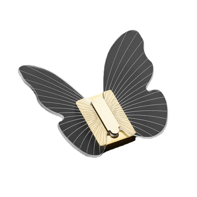 TXL577 Acrylic Butterfly Clothes Storage Rack Bedroom Wardrobe Wall Mounted Self Adhesive Hooks Bathroom Door Hanging Hook