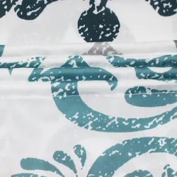 Manufacturers directly supply simple and thickened shower curtain feather printing polyester waterproof and mildew free punching