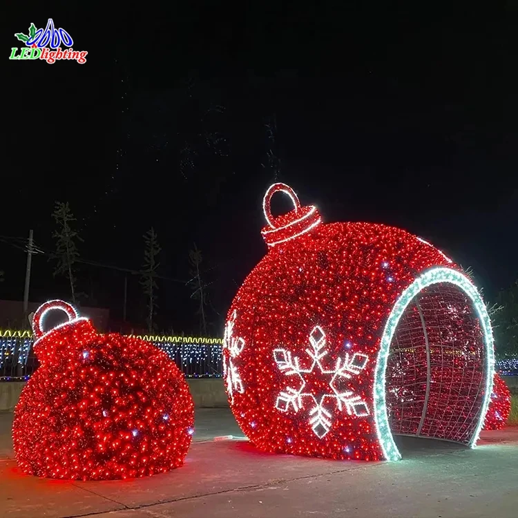 Outdoor Large Christmas Globe Sphere 3D LED Motif Lights Sculpture Decoration Display