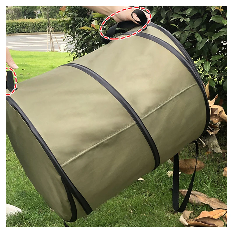 Eco-Friendly Heavy Duty Reusable Pop-Up Waste Storage Bag Garden Leaf Bags with Handles