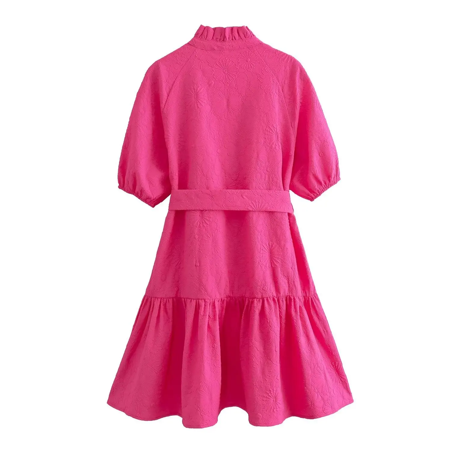 Sexy Girls Pink Short Sleeve Mini Dresses For Women