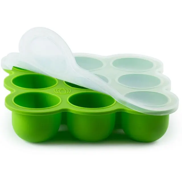 BPA Free 4 holes/7 holes/9 holes Silicone Egg Bites Mold, Silicone Baby Food Storage Containers with lid