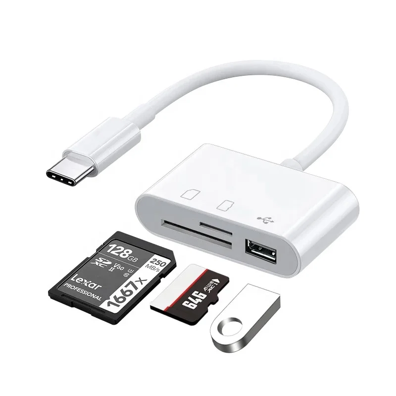 Type-C адаптер TF CF устройство чтения карт памяти SD кард-ридер OTG писатель Compact Flash USB-C для IPad Pro Huawei Macbook с разъемом