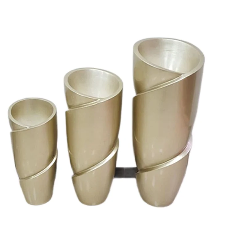 Profession Gold Handmade Outdoor Fiberglass Garden Planter Vase