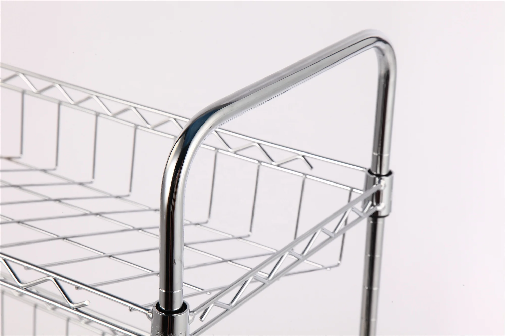 Factory  two tiers wholesale furniture storage organizer storage shelves stainless steel shoes rack shelf in kitchen living room