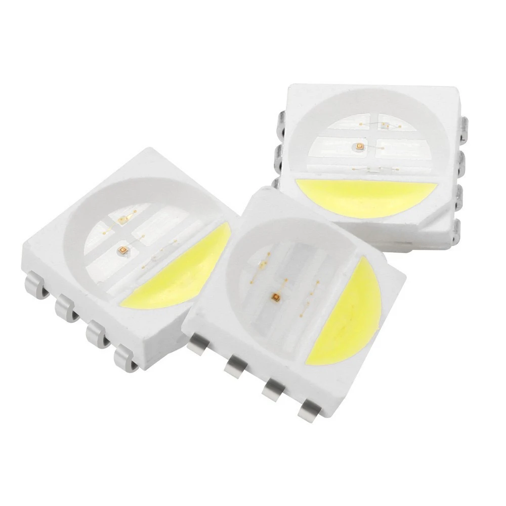 Чип Smd 5050 RGYW светящийся элемент питания декоративное освещение хранение Mcd Rohs цветной дизайн материал Epistar температурный флюс часы