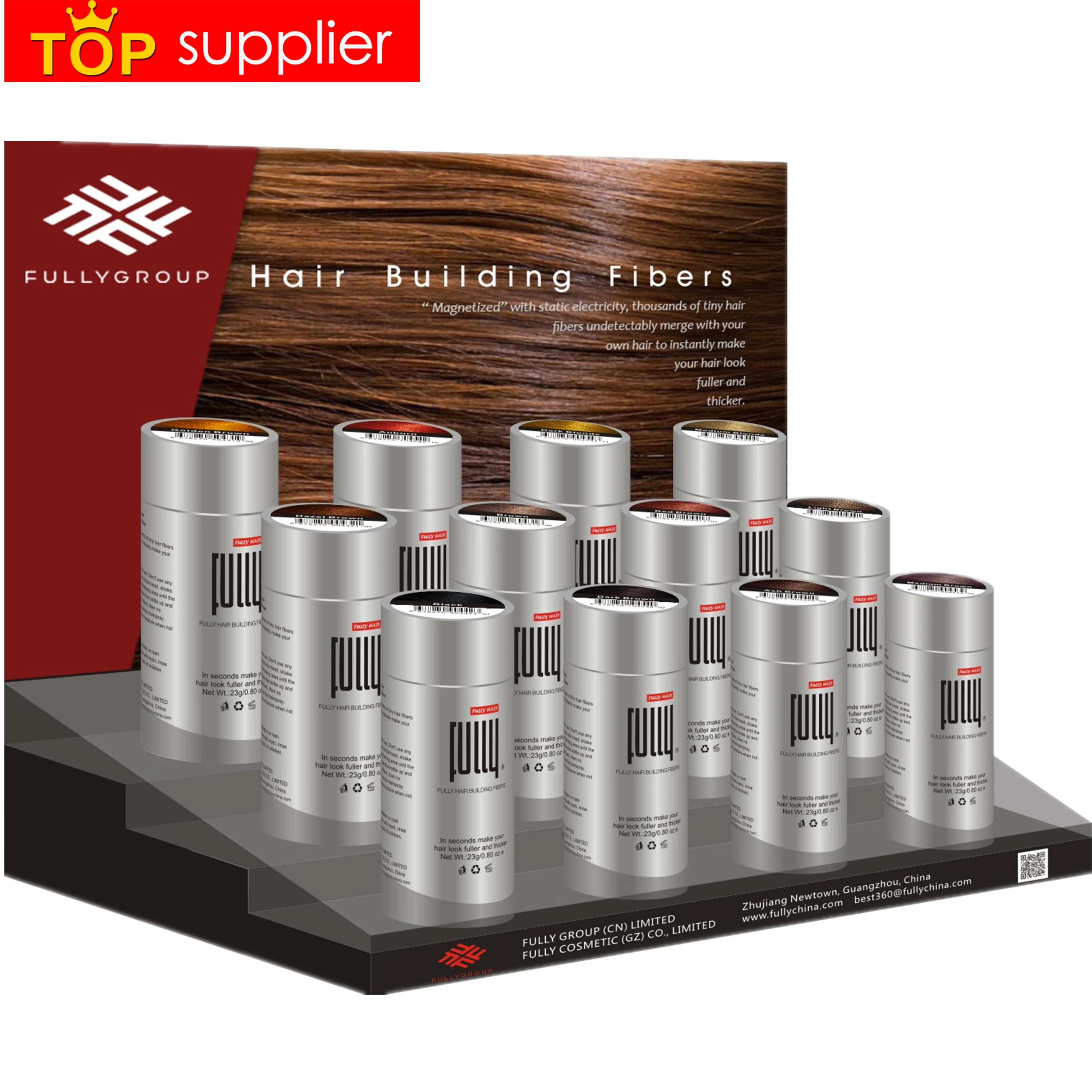 Factory Price Wholesale OEM Hair Thickening Powder FULLY 2ND Generation Hair Fibers Hair Building Fibers