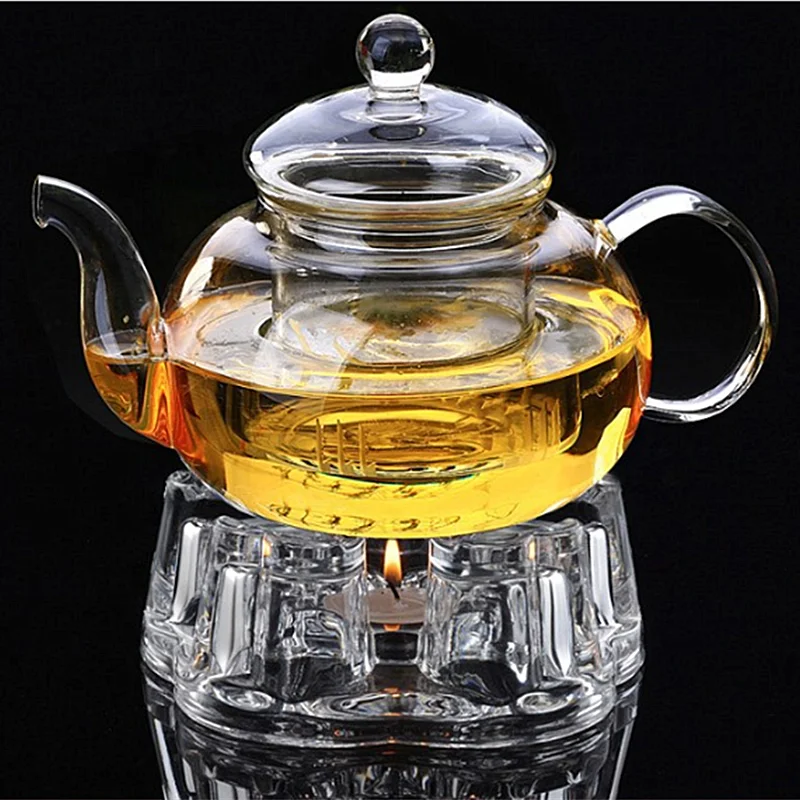 Luxury Candle Wholesale Large Glass Candle Jars Heat Resistant Heart Shaped Glass Candle Holder for Tea Pot Warmer