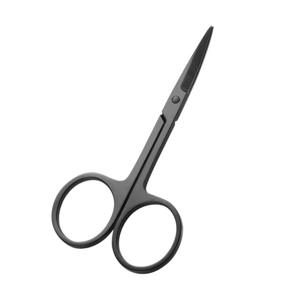 Customized High-quality Practical Beauty Tools Black Eyebrow Eyelash Trimming Scissors