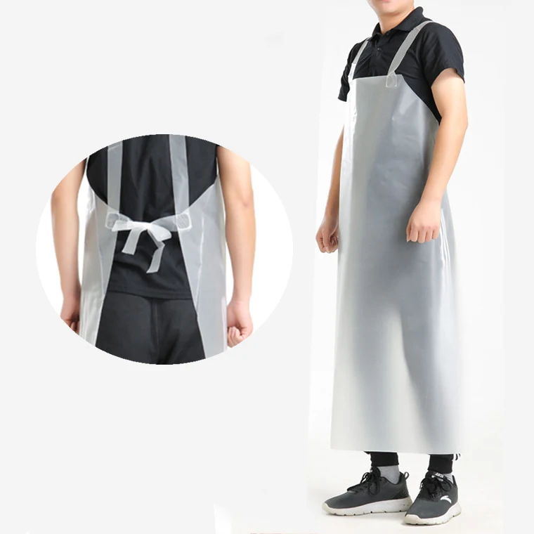 multi-color optional PVC Apron with thick and wearable apron for men and women one-size apron
