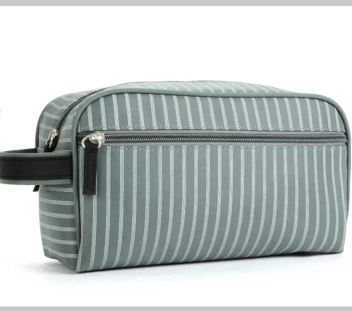 Custom Wholesale Large Capacity Waterproof 190D Nylon Travel Cosmetic Toiletry Bag with Handle