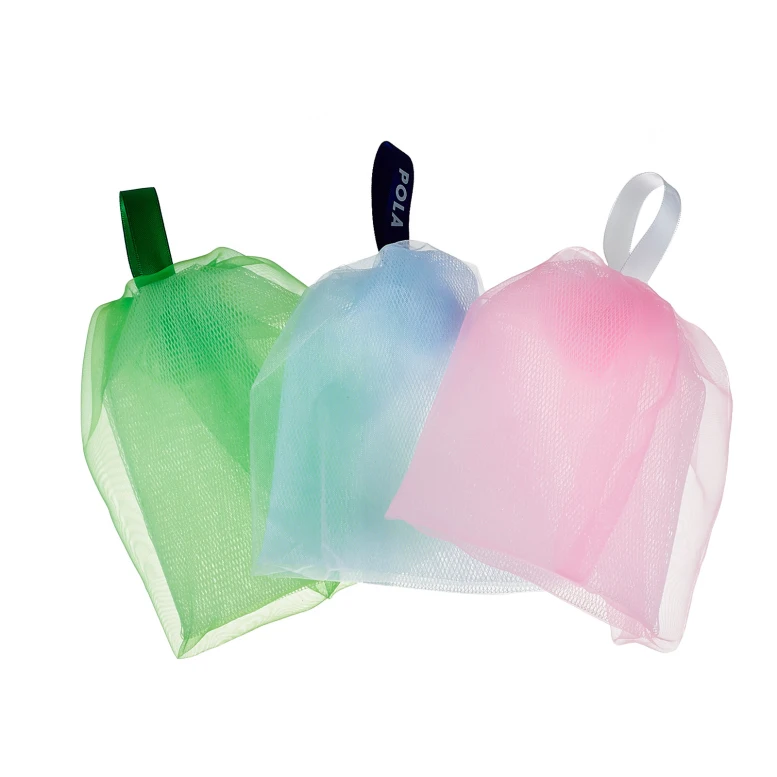 Foaming net facial cleanser PE net for facial cleansing bath soap net bath sponge A95