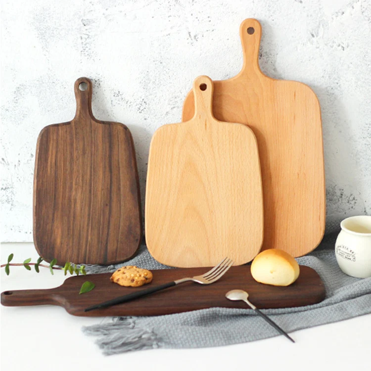 Hot Bread Charcuterie Wooden Chopping Blocks Beech Cheese Cutting Board With Handle