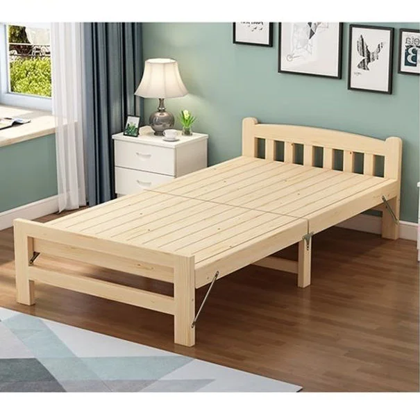 MZC-18 Cheap High Quality Wood Single Folding Bed Eco-friendly Portable Folding Beds