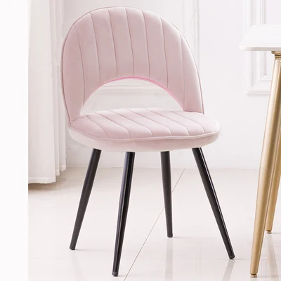 WS3801 Luxury style dining chair Velvet upholstered family living room chairs hotel frame kitchen chairs padded for restaurant