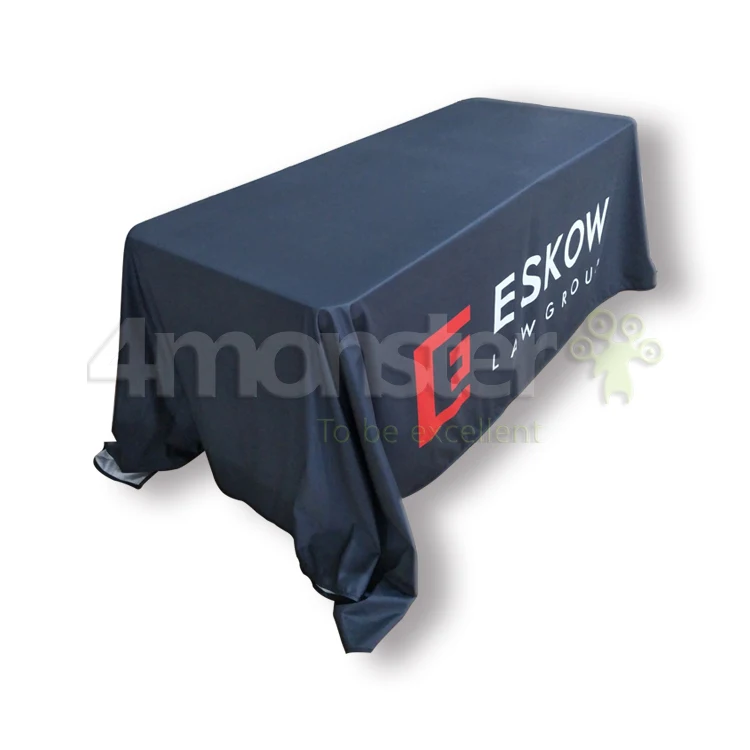 6ft 8ft table throw fitted custom printed standard table cover trade show table cover