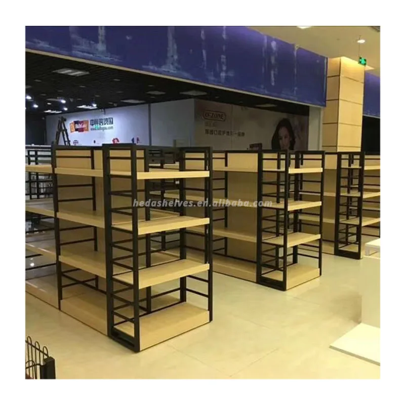 Customized Popular Shop Drugstore Medical Store Pharmacy Shelves Gondola Wooden Gondolas