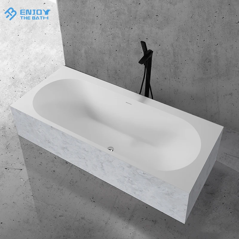 Freestanding Marble Stone Bathtub for Bathroom Artificial Stone Bath Tub