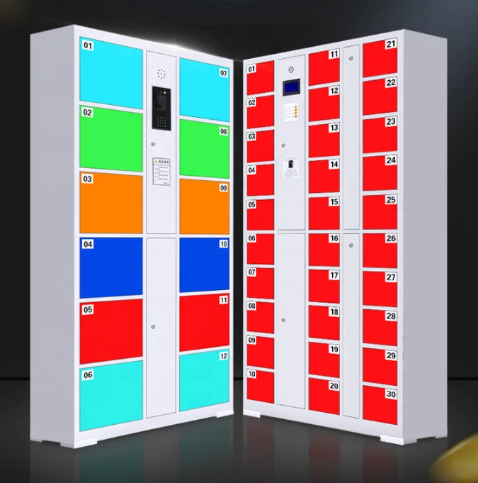 Cheap price automatic electronic locker smart digital steel locker face recognition electrical cabinet for residential area