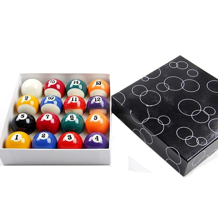Xikuno hot sale black 16pcs 57.2mm resin billiard balls good quality
