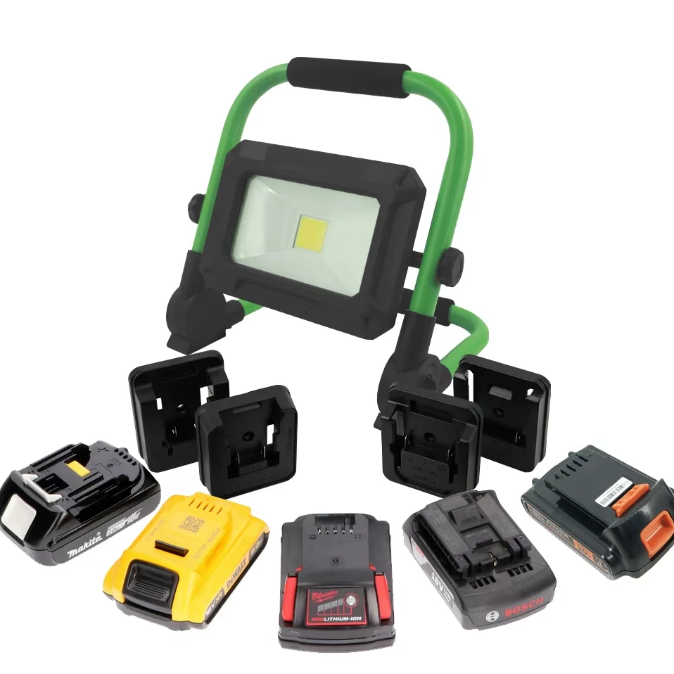 Рабочая лампа 18V 20V Makita Milwaukee De Walt DCB Bo sch адаптер питания с питанием от аккумулятора аварийное освещение