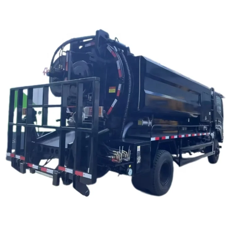 1suzu F-T-R 6wheelers Suction Boom(remote Control)Vacuum Jetting pressure clean Truck Toilet/septic Sewage Tank Trucks Steel