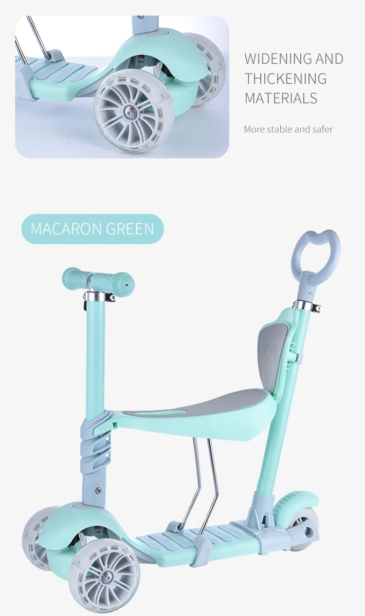 Детский скутер 3 в 1, детский скутер с сиденьем, Детский самокат с ногами, 3-колесный Детский самокат и детские скутеры