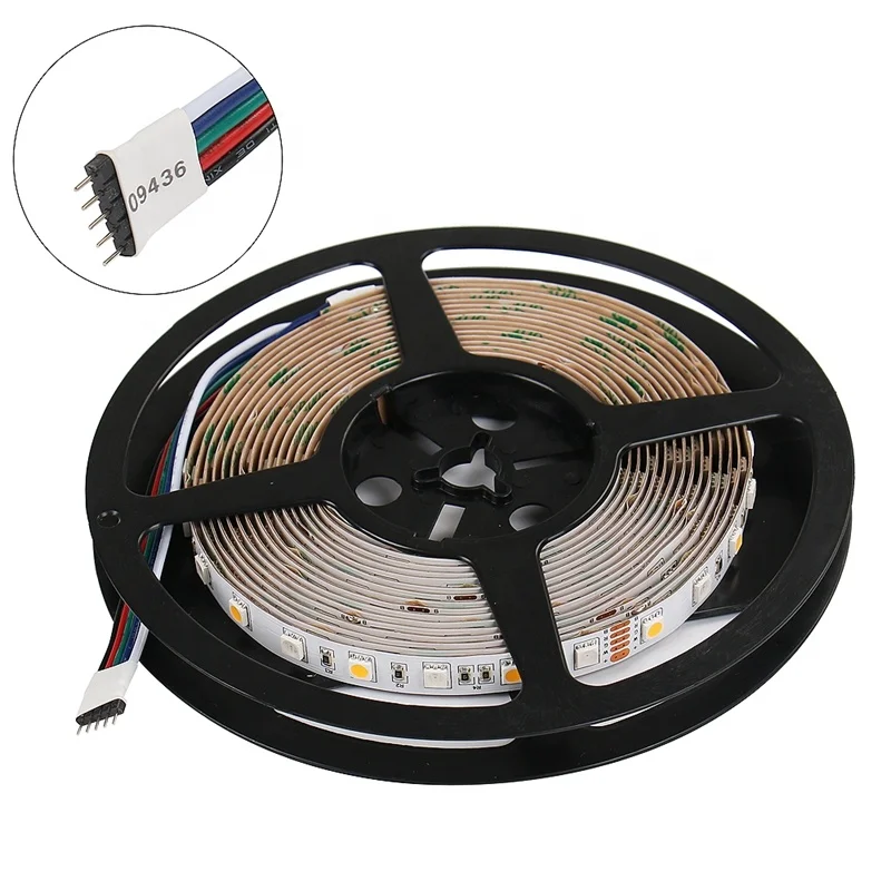 SMD5050 RGB+W Smart LED Light Strip DC24V RGBW LED Strips Kit With LED Controller Adapter For Home Lighting