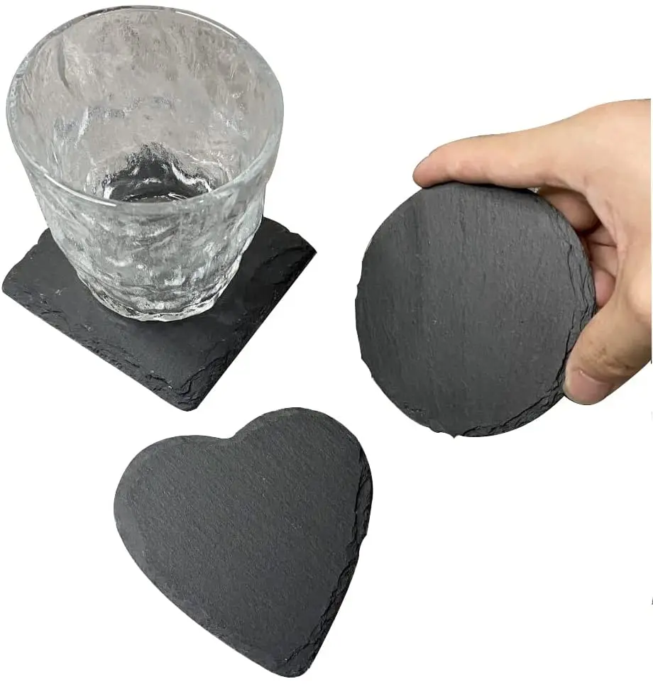 Personalized Memorial Heart Shape Slate Stone Plaque Frame Paw Grave Marker for Pet Cat Dog