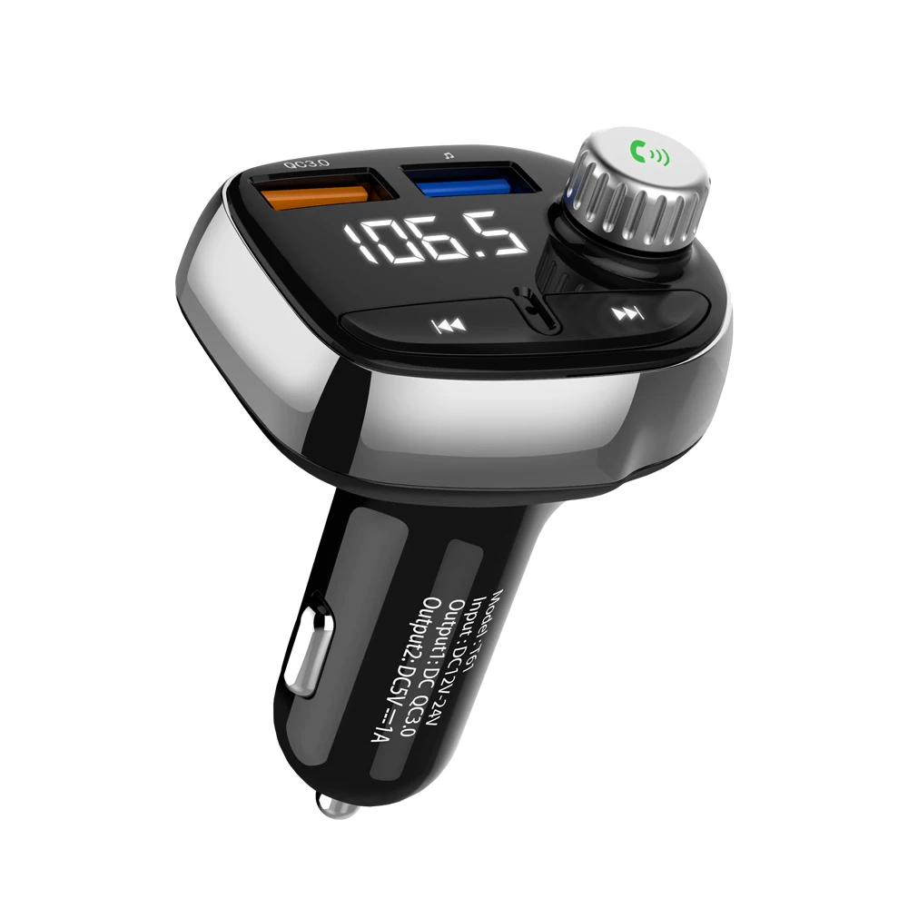 Quickcharge 3,0 автомобильный передатчик bluetooth MP3-плеер fm для автомобиля