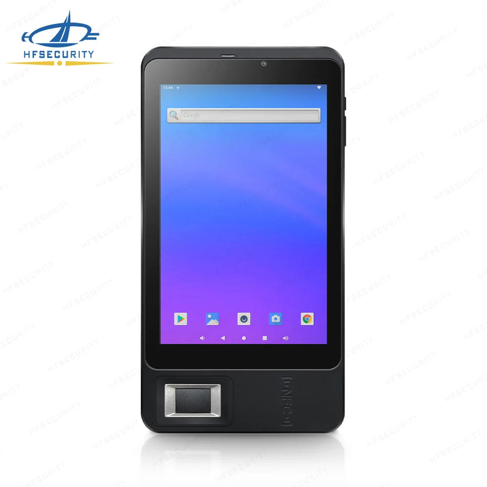 HFSecurity FP07 Web Cloud Based Rfid GSM Fingerprint Scanner Biometric Facial Attendance System Tablet With 4G