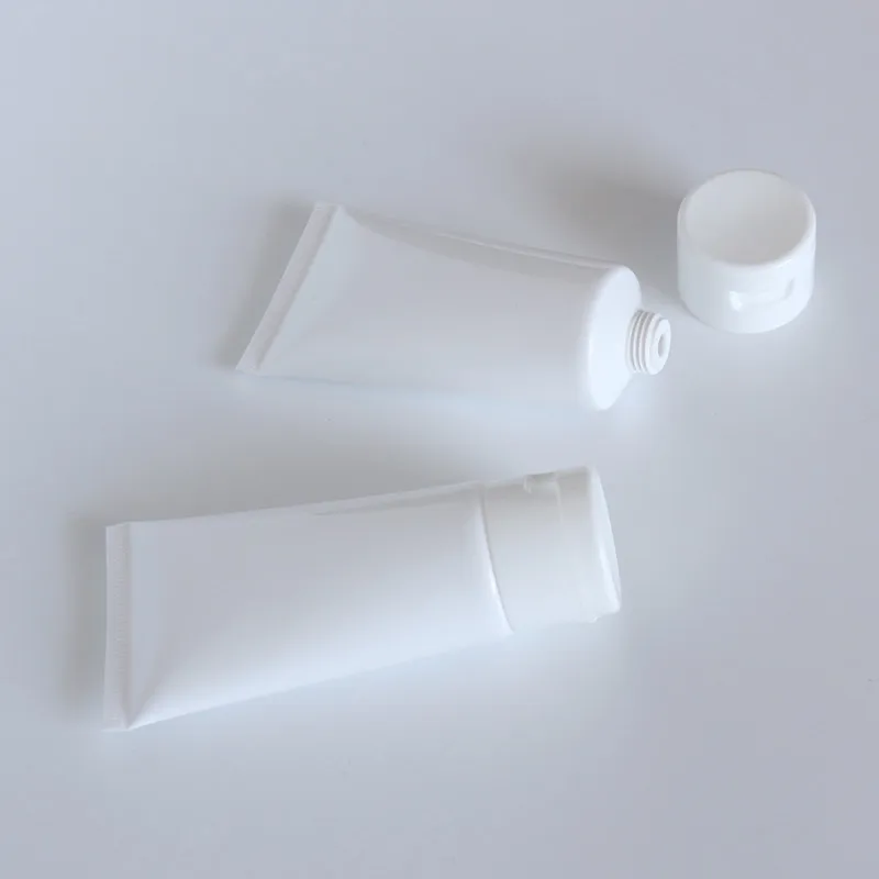 30g 50g 100g 120g White Plastic Squeeze Tube 50ml 100ml Hand Cream Packaging Soft Tubes With Flip Cap