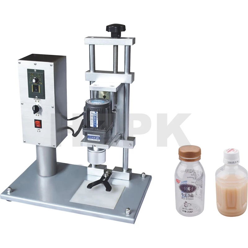 HZPK ddx-450 Electric Desktop Screw Jar Vial Small Glass PET Plastic Water Bottle Capping Machine Semi Automatic
